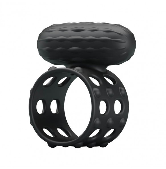 PRETTY LOVE - Male Vibrating Cock Ring (Black)